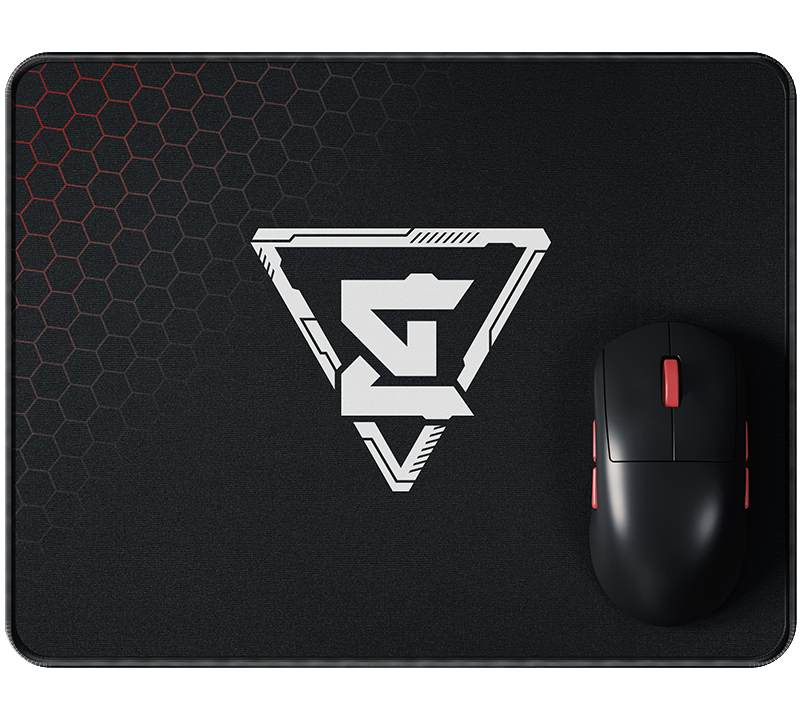 Element14 mouse pad. Black with red hex and white logo